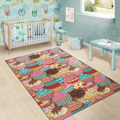 Cupcake Pattern Print Design CP01 Area Rugs