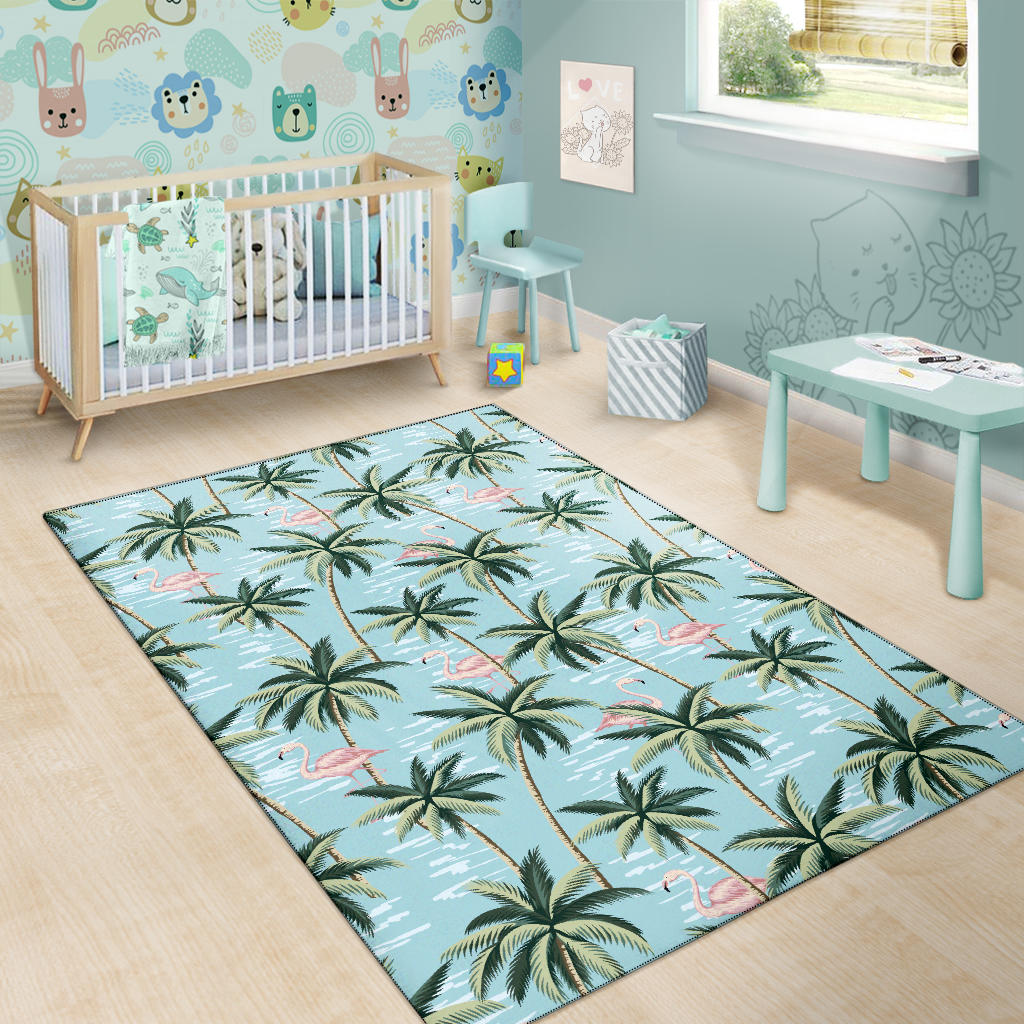 Palm Tree Pattern Print Design PT05 Area Rugs