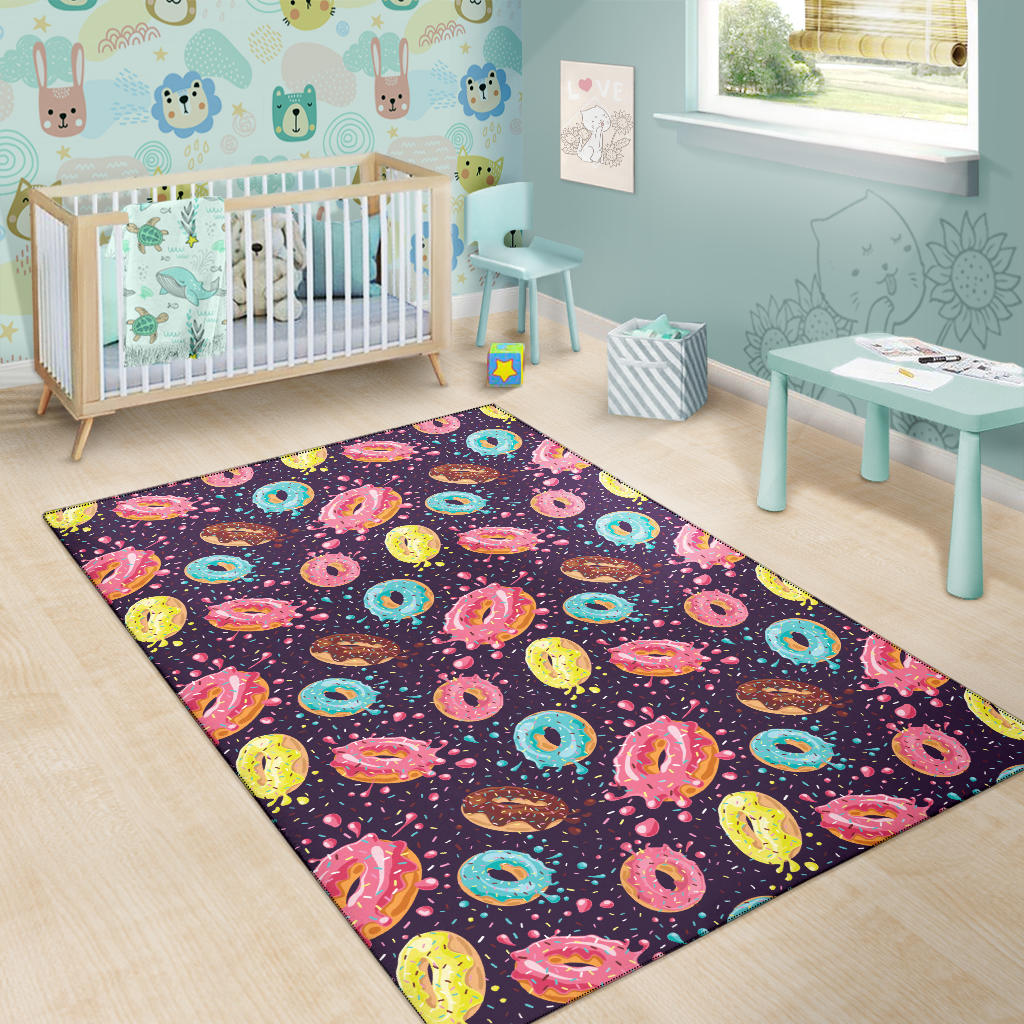 Donut Pattern Print Design DN03 Area Rugs