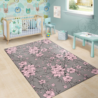 Cherry Blossom Pattern Print Design CB05 Area Rugs