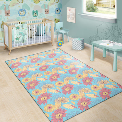 Gerberas Pattern Print Design GB04 Area Rugs