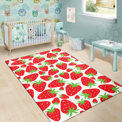 Strawberry Pattern Print Design SB01 Area Rugs