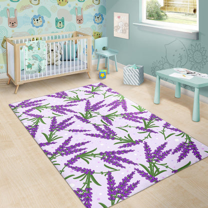 Lavender Pattern Print Design LV02 Area Rugs