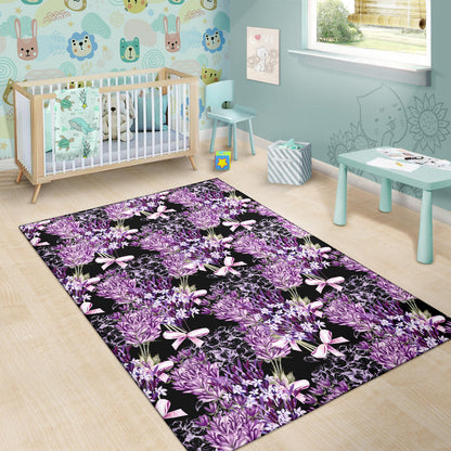 Lavender Pattern Print Design LV06 Area Rugs