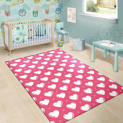 Heart Pattern Print Design HE07 Area Rugs