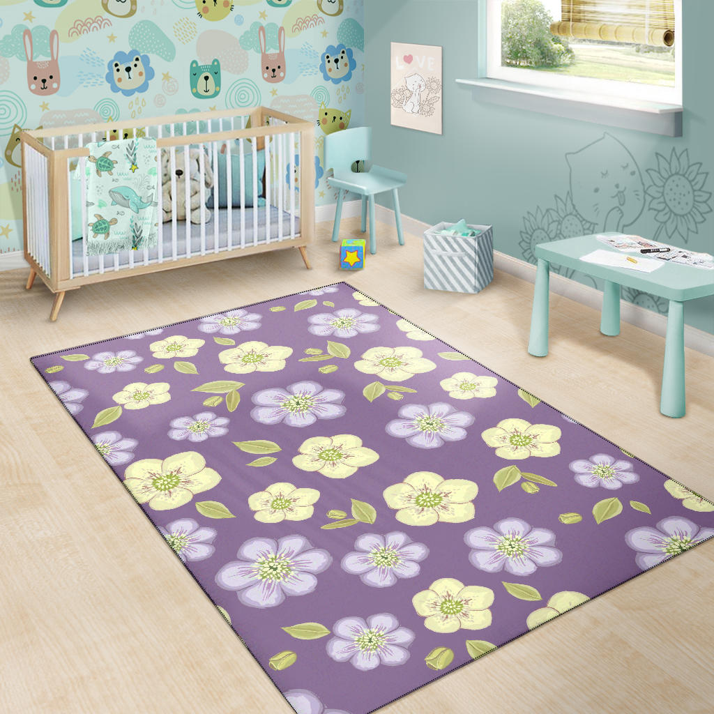 Anemone Pattern Print Design AM013 Area Rugs