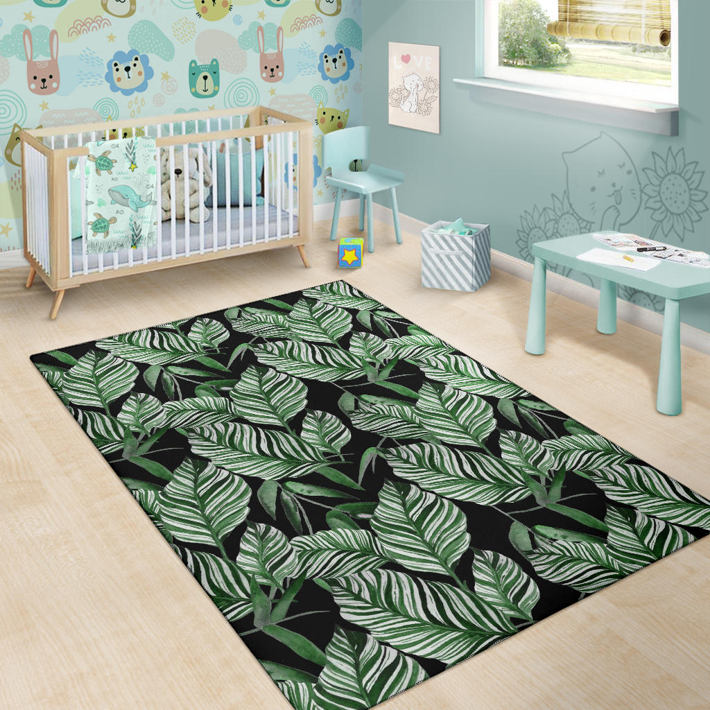 Palm Leaves Pattern Print Design PL09 Area Rugs