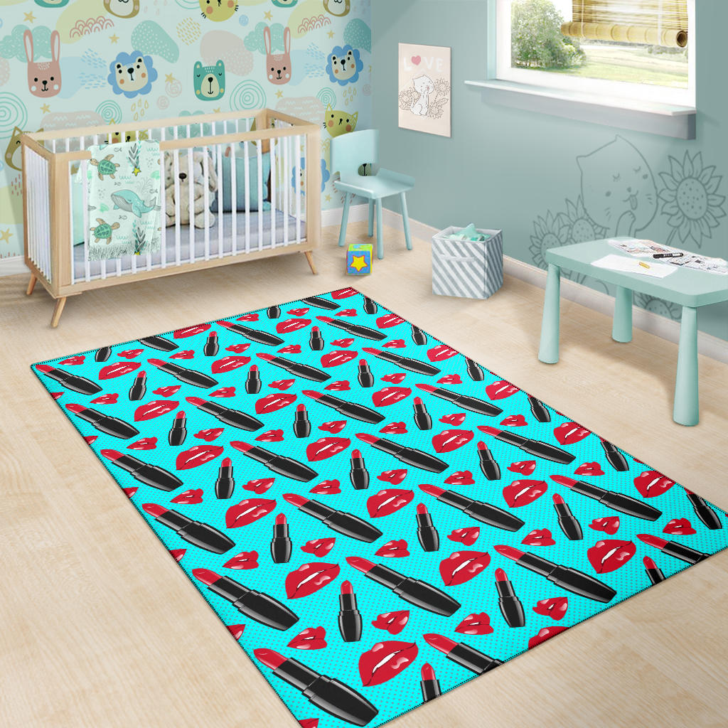 Lipstick Pattern Print Design LT02 Area Rugs