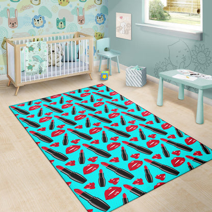 Lipstick Pattern Print Design LT02 Area Rugs
