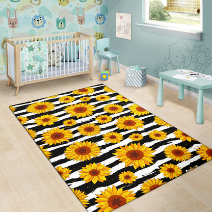 Sunflower Pattern Print Design SF010 Area Rugs