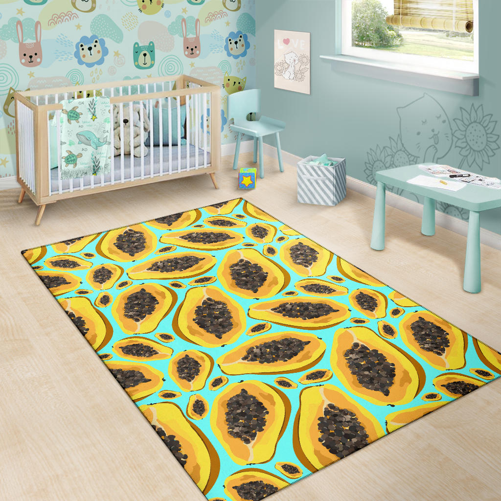 Papaya Pattern Print Design PP03 Area Rugs