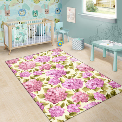 Hydrangea Pattern Print Design HD05 Area Rugs