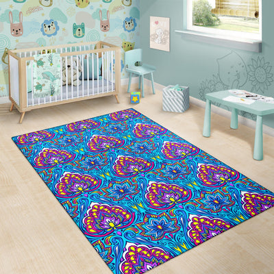 Lotus Boho Pattern Print Design LO010 Area Rugs