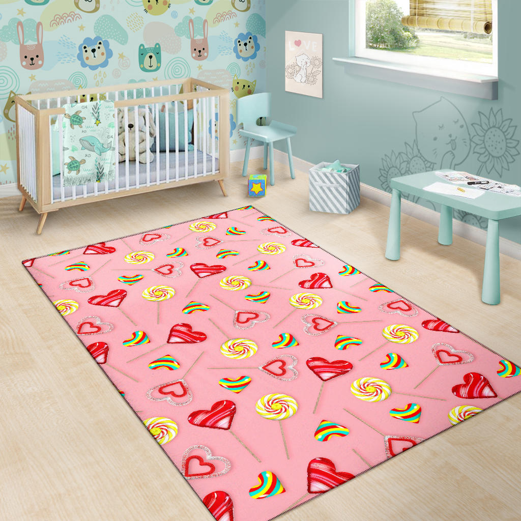 Lollipop Pattern Print Design LL05 Area Rugs