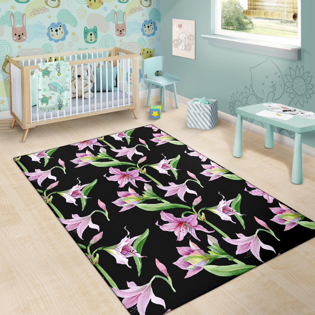 Amaryllis Pattern Print Design AL08 Area Rugs