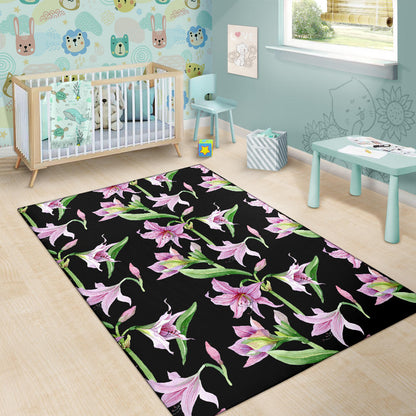 Amaryllis Pattern Print Design AL08 Area Rugs