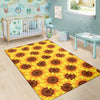 Sunflower Pattern Print Design SF07 Area Rugs