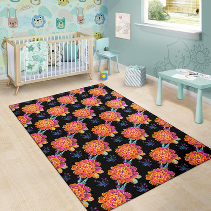 Marigold Pattern Print Design MR04 Area Rugs