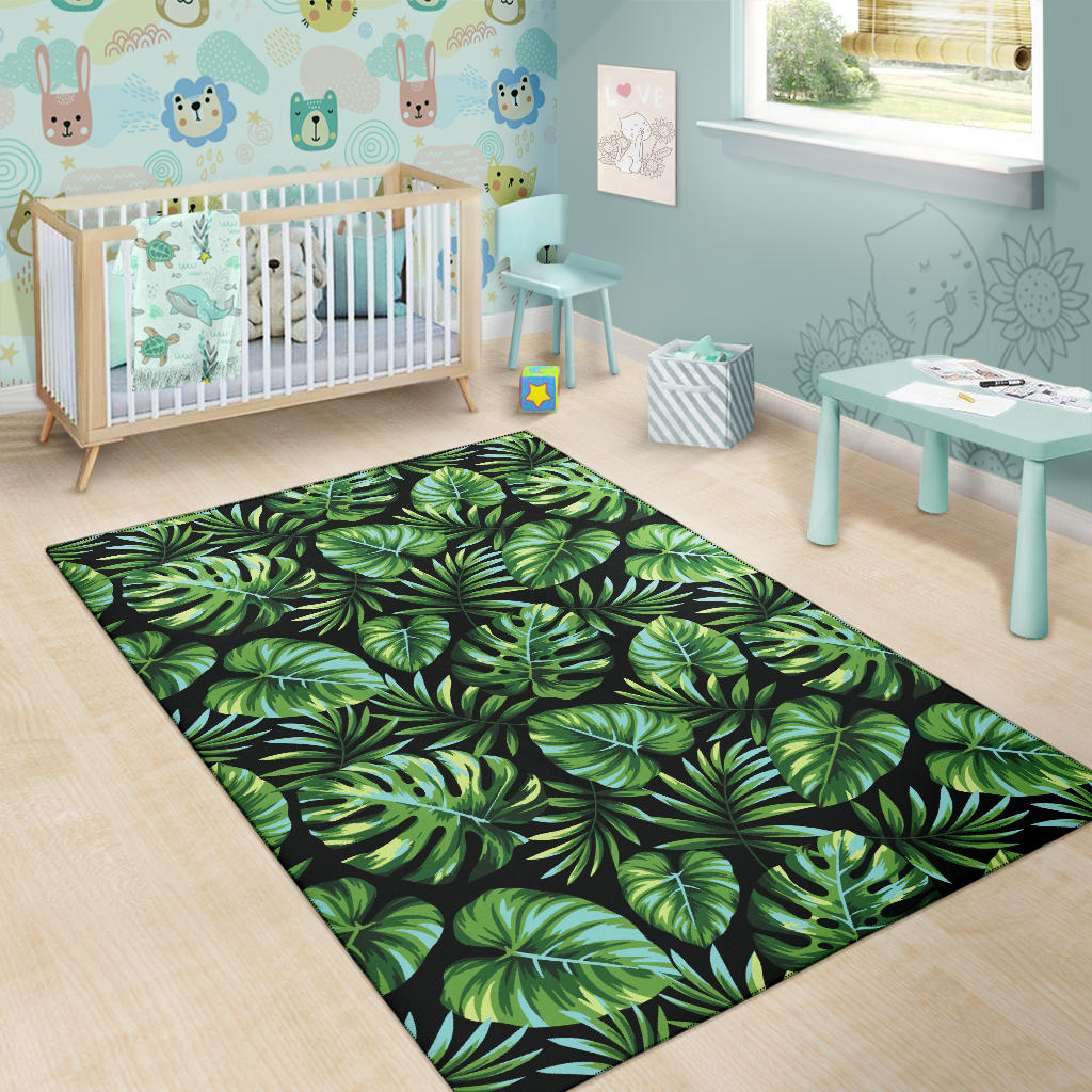 Palm Leaves Pattern Print Design PL013 Area Rugs