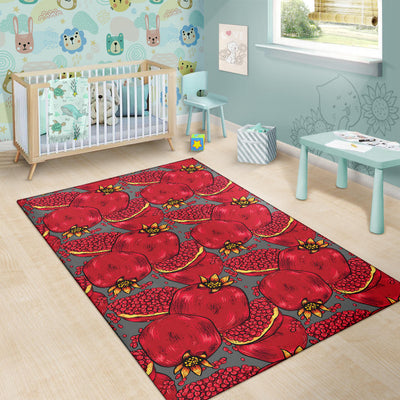 Pomegranate Pattern Print Design PG05 Area Rugs