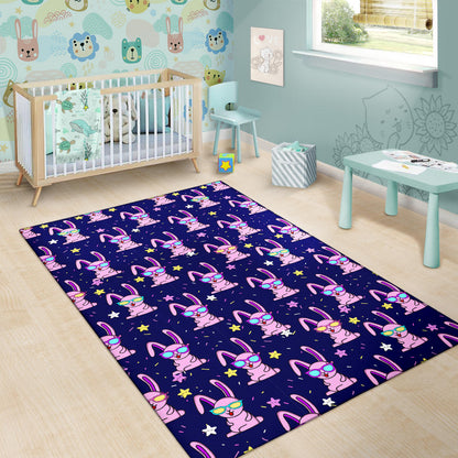 Rabbit Baby Pattern Print Design RB015 Area Rugs