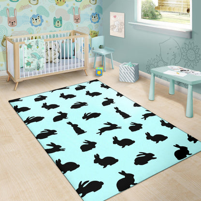 Rabbit Pattern Print Design RB010 Area Rugs