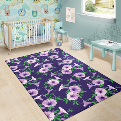 Morning Glory Pattern Print Design MG01 Area Rugs