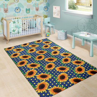 Sunflower Pattern Print Design SF03 Area Rugs