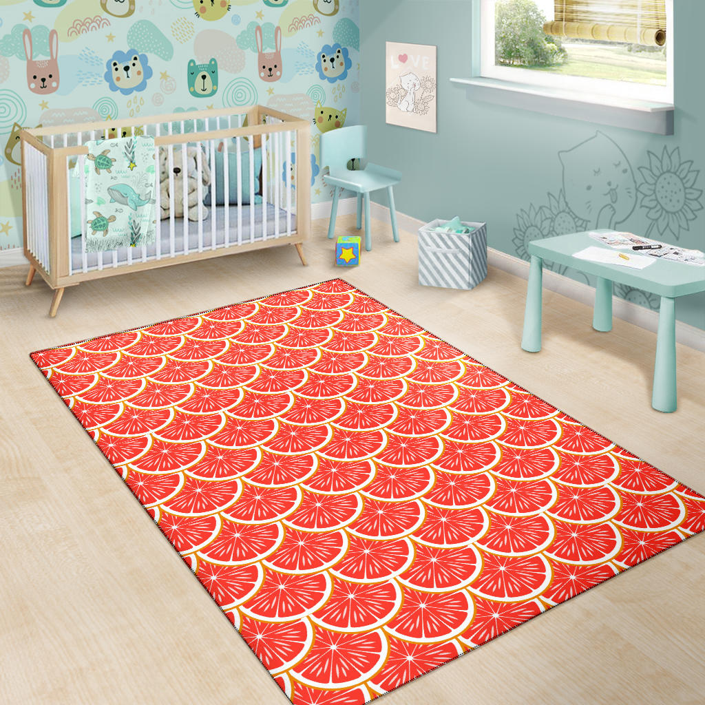 Grapefruit Pattern Print Design GF07 Area Rugs