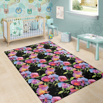 Peony Pattern Print Design PE012 Area Rugs