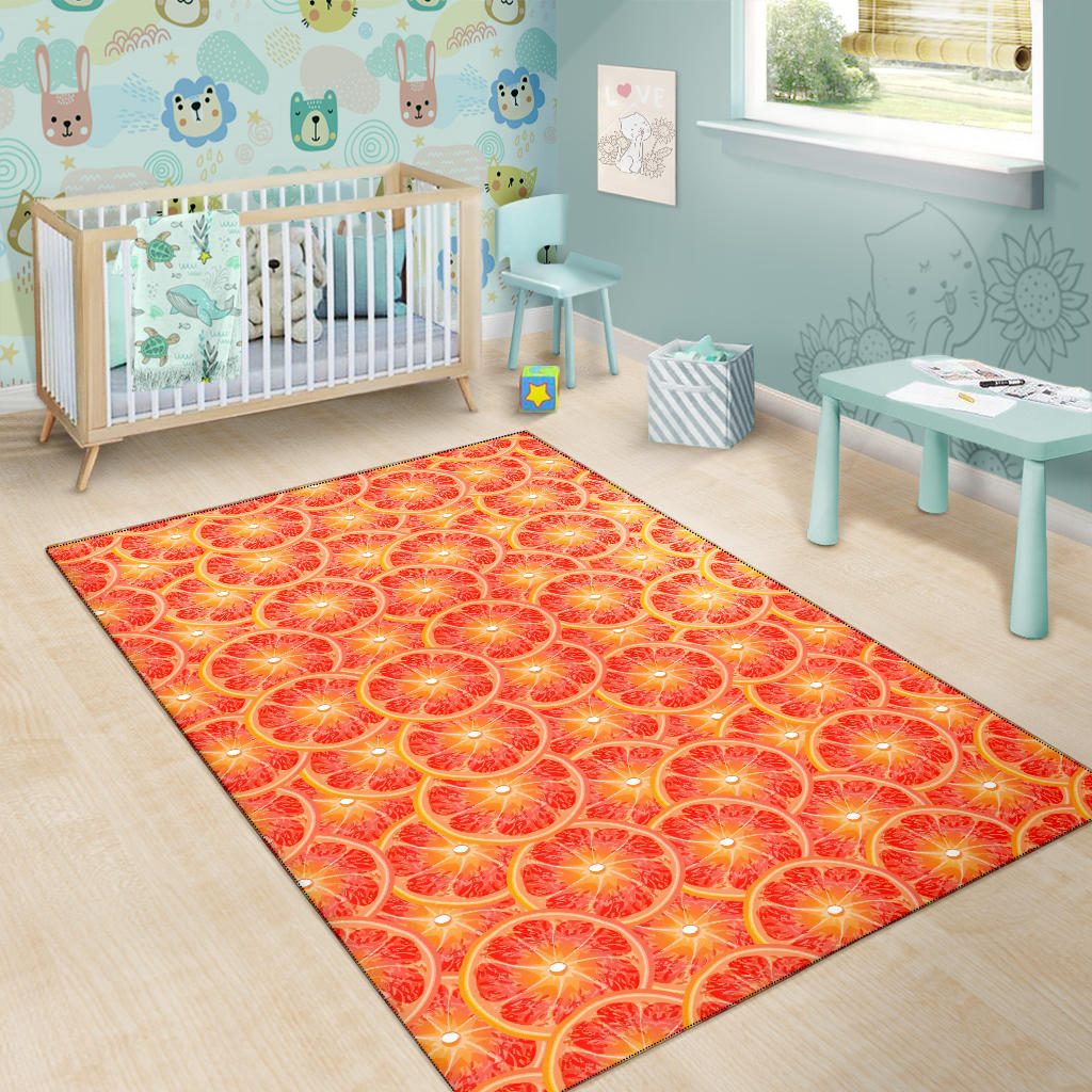 Grapefruit Pattern Print Design GF06 Area Rugs