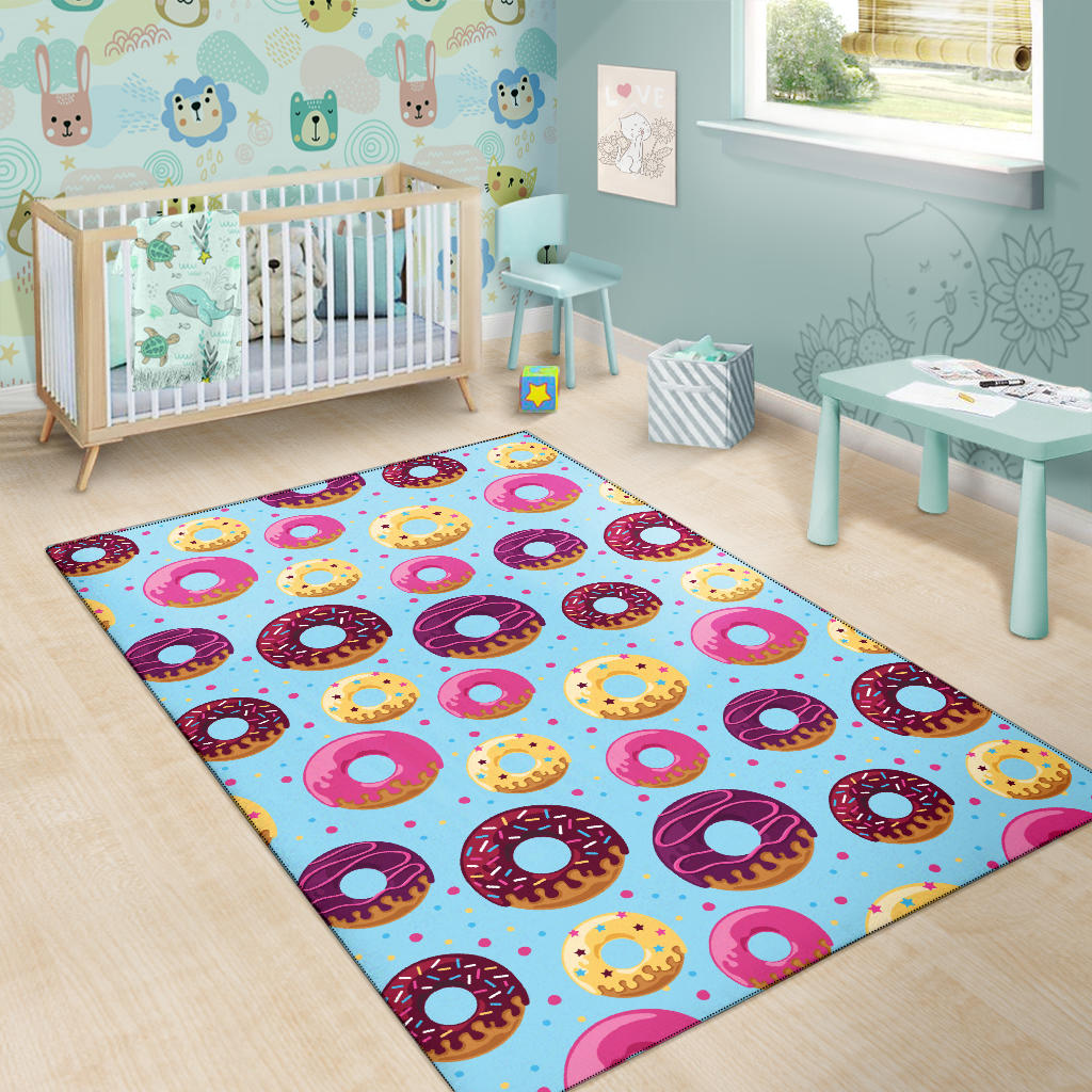Donut Pattern Print Design DN07 Area Rugs