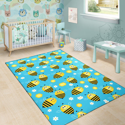 Bee Pattern Print Design BEE06 Area Rugs
