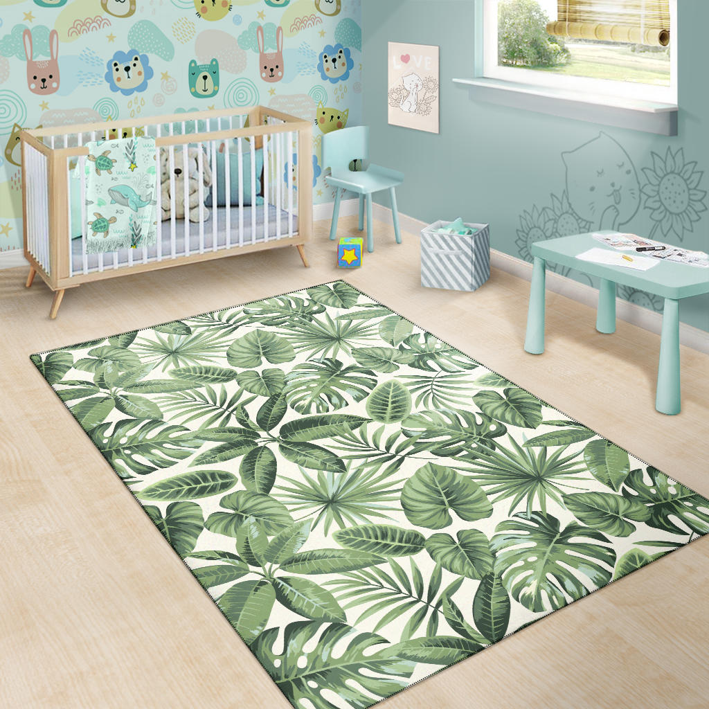 Palm Leaves Pattern Print Design PL014 Area Rugs