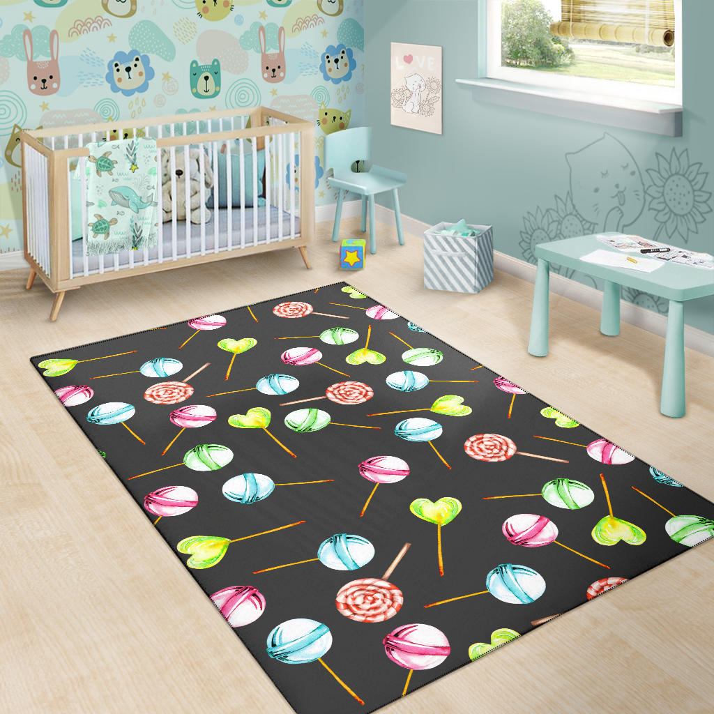 Lollipop Pattern Print Design LL02 Area Rugs