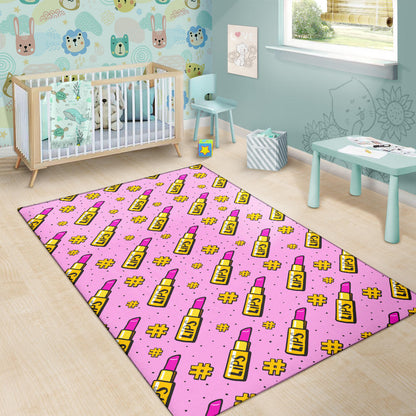 Lipstick Pattern Print Design LT03 Area Rugs