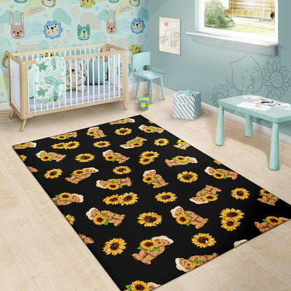 Sunflower Pattern Print Design SF016 Area Rugs
