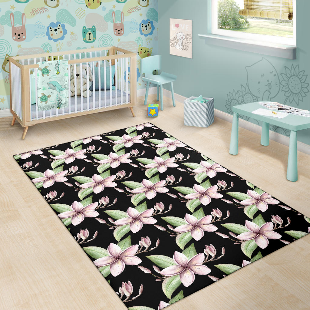 Plumeria Pattern Print Design PM02 Area Rugs