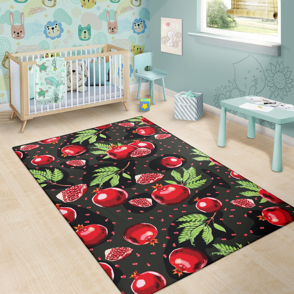 Pomegranate Pattern Print Design PG06 Area Rugs