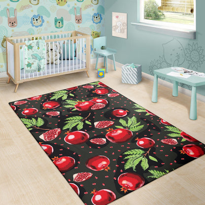 Pomegranate Pattern Print Design PG06 Area Rugs