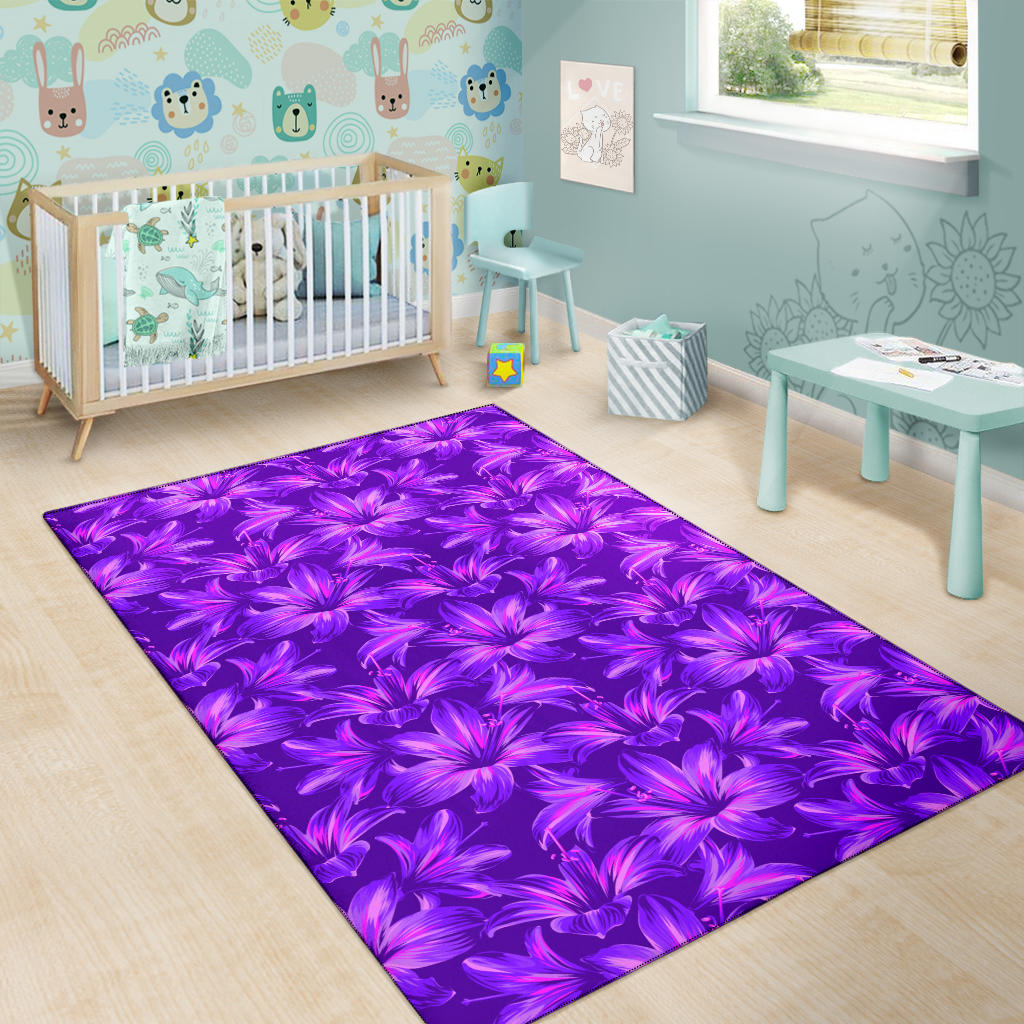 Amaryllis Pattern Print Design AL03 Area Rugs