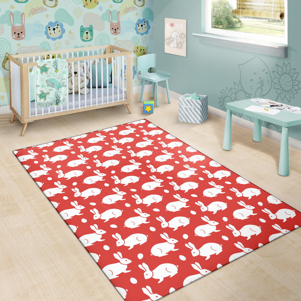 Rabbit Pattern Print Design RB017 Area Rugs