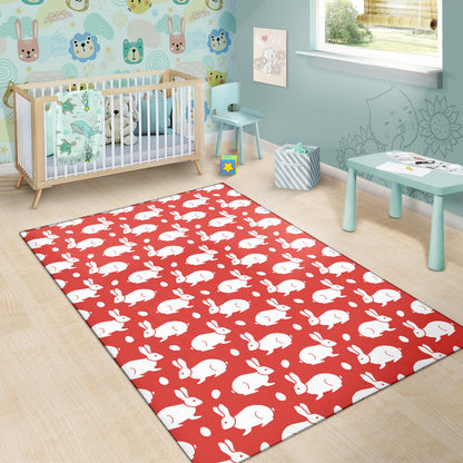 Rabbit Pattern Print Design RB017 Area Rugs