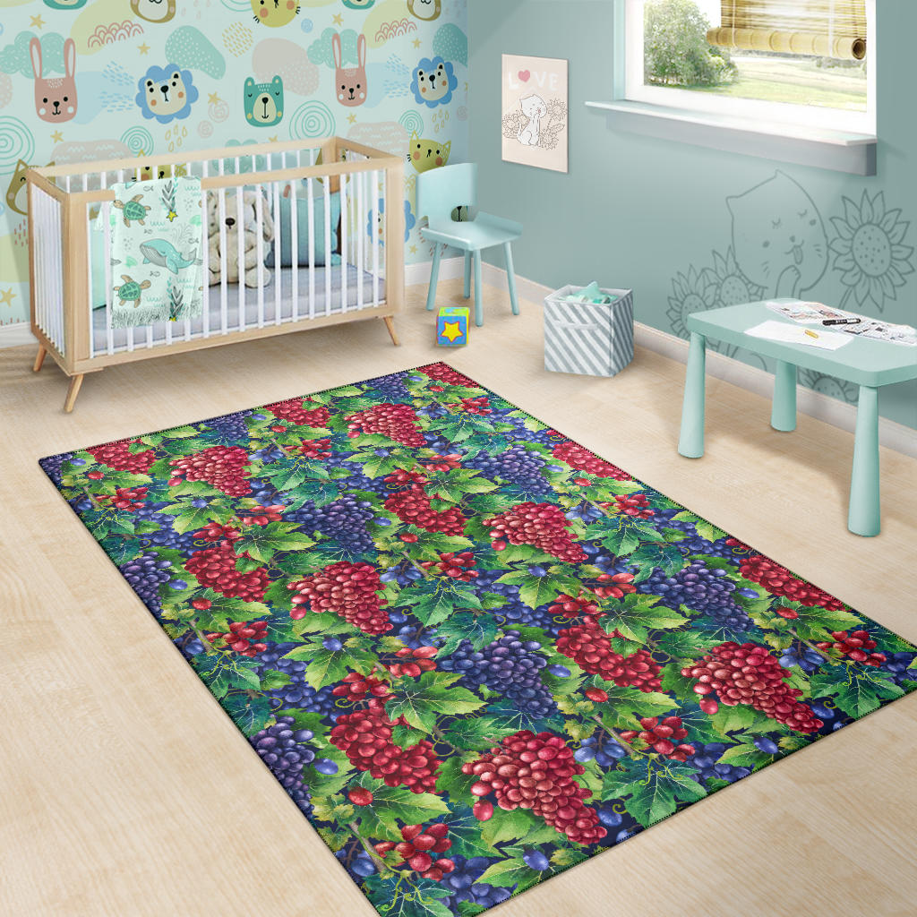 Grape Pattern Print Design GP02 Area Rugs