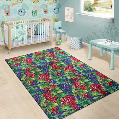 Grape Pattern Print Design GP02 Area Rugs