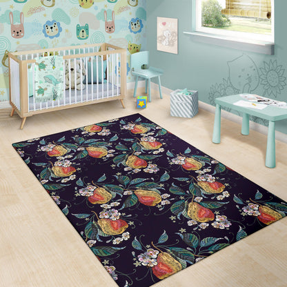 Pear Pattern Print Design PE02 Area Rugs