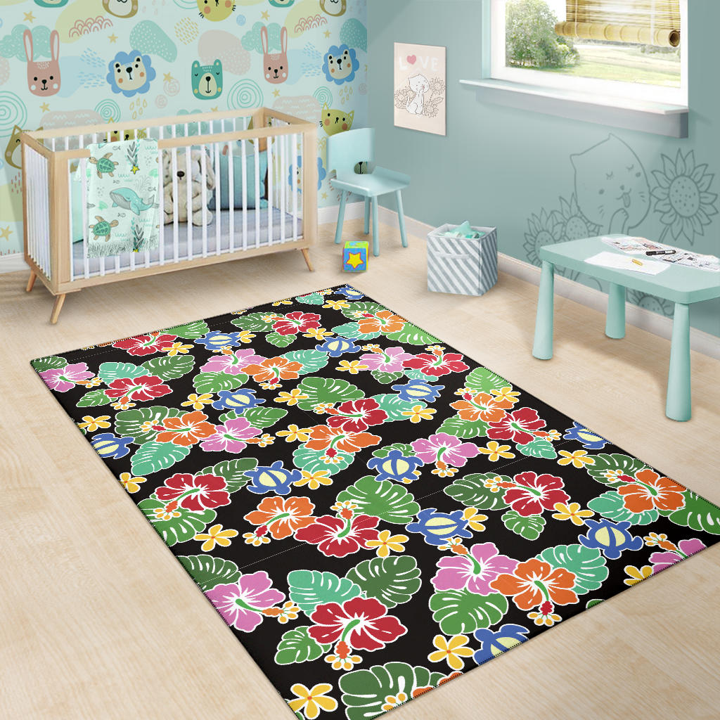 Hawaiian Themed Pattern Print Design H010 Area Rugs