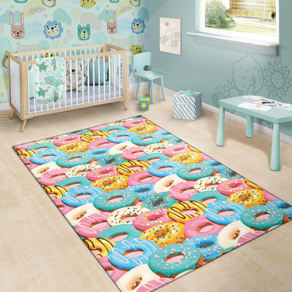 Donut Pattern Print Design DN01 Area Rugs