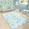 Daisy Pattern Print Design DS010 Area Rugs