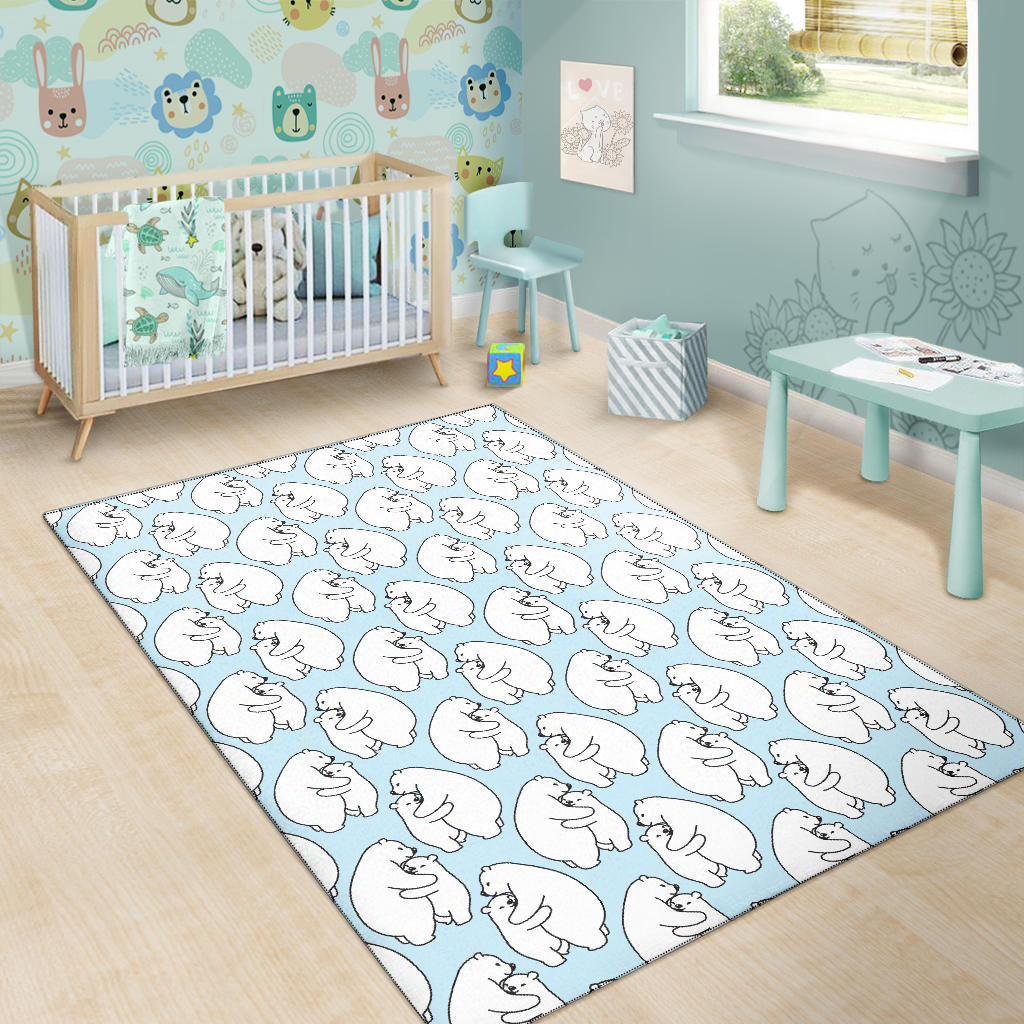 Polar Bear Pattern Print Design PB08 Area Rugs